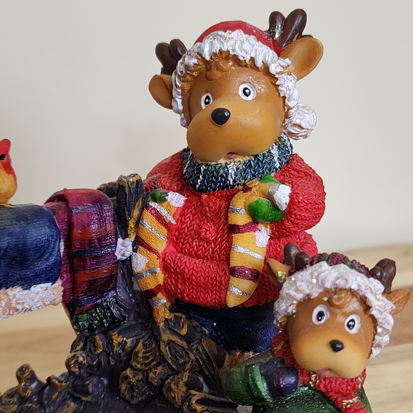 Festive Reindeer Christmas Candle Holder - Picture 5 of 15